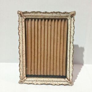 Vintage Metalcraft Enamel Picture Frame-5x7 "-Non Reflective Glass-Easel Back